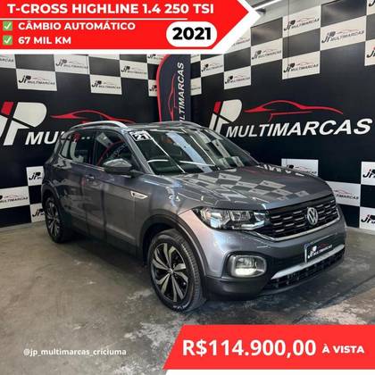 VOLKSWAGEN T-CROSS 1.4 250 TSI TOTAL FLEX HIGHLINE AUTOMÁTICO VOLKSWAGEN T-CROSS 1.4 250 TSI TOTAL FLEX HIGHLINE AUTOMÁTICO